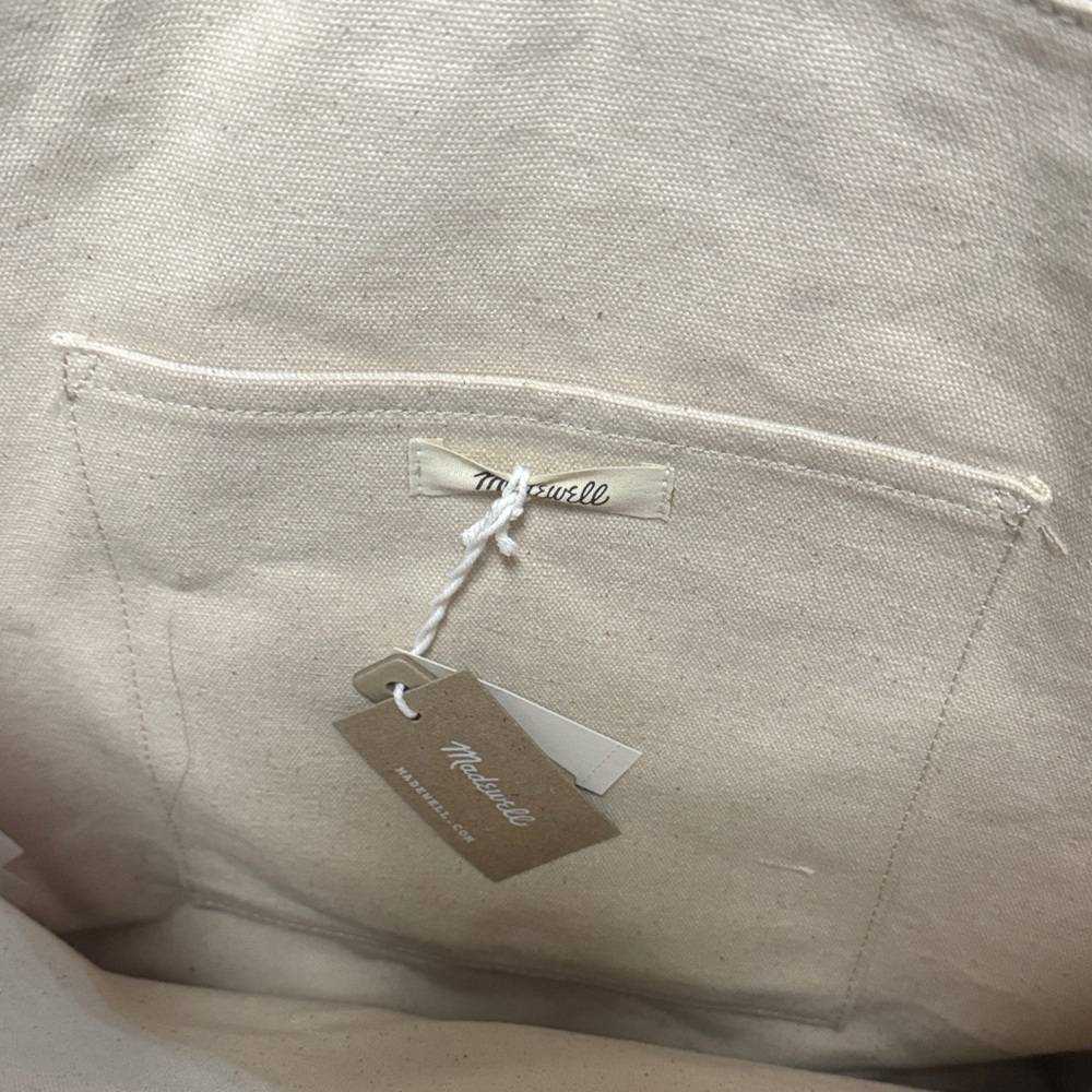 Madewell Tan Crochet Tote Bag NWT - Picture 2 of 2